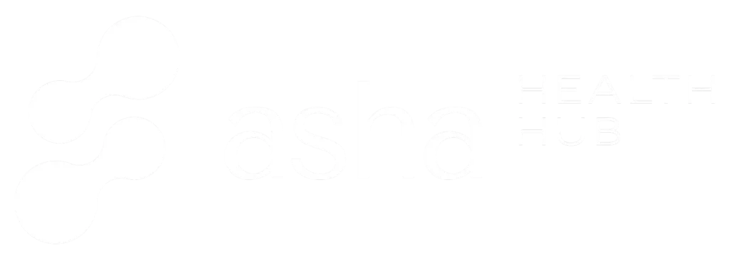 Asha Health Hub Logo White